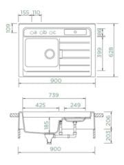 SCHOCK  - Grando M-100 - Granit Eviye