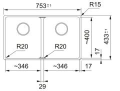 FRANKE TEZGAH ALTI GRANİT EVİYE - Maris MRG 120-35-35