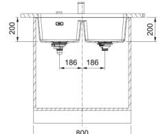FRANKE TEZGAH ALTI GRANİT EVİYE - Maris MRG 120-35-35