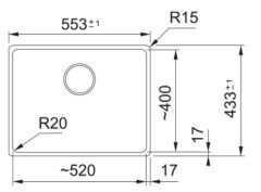 FRANKE TEZGAH ALTI GRANİT EVİYE Maris MRG 110-52
