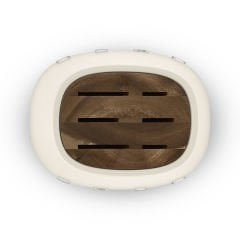 RETRO  STANDLI  BIÇAK  SETİ KREM