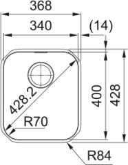 FRANKE - ÇELİK EVİYE SMART - TEZGAH ALTI - SRX 110-34