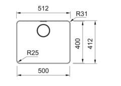 FRANKE - ÇELİK EVİYE MYTHOS - TEZGAH ÜSTÜ MYX 210-50