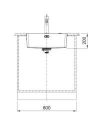 FRANKE - ÇELİK EVİYE MYTHOS - TEZGAH ÜSTÜ MYX 210-55