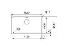 FRANKE - GRANİT EVİYE MARİS - TEZGAH ALTI MRG 110-72 NERO