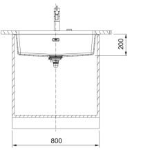 FRANKE - GRANİT EVİYE MARİS - TEZGAH ALTI MRG 110-72 NERO