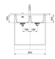 FRANKE - ÇELİK EVİYE MARİS - TEZGAH ALTI MRG 120-35-35 BİANCO