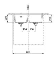 FRANKE - ÇELİK EVİYE MARİS - TEZGAH ALTI MRG 120-35-35 AVENA