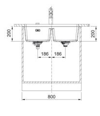 FRANKE - ÇELİK EVİYE MARİS - TEZGAH ALTI MRG 120-35-35 OYSTER