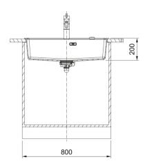 FRANKE - GRANİT EVİYE MARİS -  TEZGAH ÜSTÜ MRG 610-72 MATT BLACK