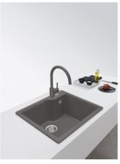 FRANKE -  GRANİT EVİYE URBAN - TEZGAH ÜSTÜ UBG 610-56 STONE GREY