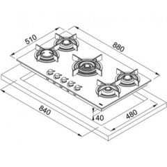 FRANKE CRYSTAL LİNE FHCR 905 4G TC HE BK C CRİSTALLO NERO CAM OCAK