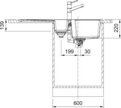 FRANKE - GRANİT EVİYE URBAN -  TEZGAH ÜSTÜ UBG 651-100 OYSTER