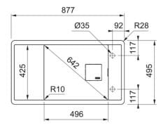 FRANKE - GRANİT EVİYE  FRESNO - TEZGAH ÜSTÜ FSG 611-88 BİANCO