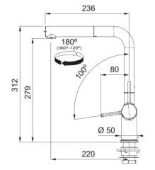 FRANKE - ACTİVE PLUS DOCCİA KROM BATARYA