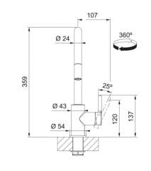 FRANKE - LİNA J XL DOCCİA KROM BATARYA