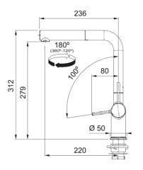 FRANKE - ACTİVE PLUS DOCCİA 2.0 BATARYA - SAHARA