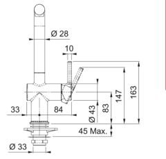 FRANKE - ACTİVE PLUS METALİC DOCCİA - MATT BLACK