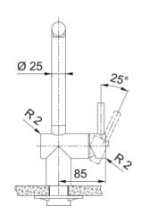 FRANKE - ATLAS NEO DOCCİA BATARYA  - ANTRASİT