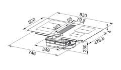 FRANKE MARİS 2GETHER DAVLUMBAZ ENTEGRELİ OCAK - FMA 8381 R HI BLACK GLASS