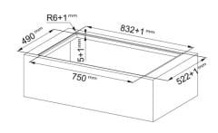 FRANKE MARİS 2GETHER DAVLUMBAZ ENTEGRELİ OCAK - FMA 8381 R HI BLACK GLASS