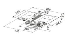 FRANKE MYTHOS 2GETHER ICON STEEL DAVLUMBAZ ENTEGRELİ OCAK - FMY 8391 R HI BLACK GLASS