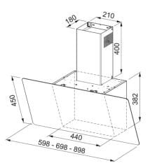 FRANKE CAM ASPİRATÖR- FPJ 915 V WH/SS WHİTE GLASS