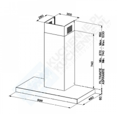 FRANKE FABER T-DARK A90 SİYAH PASLANMAZ ÇELİK/CAM DUVAR TİPİ 90 CM DAVLUMBAZ