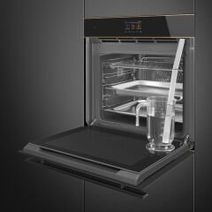 SO6604S4PNR - KOMBİ BUHARLI - SİYAH CAM - BAKIR ESTETİK