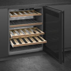 CVI638RN3 - TEZGAHALTI ANK. ŞARAP SOĞUTUCU-SİYAH CAM