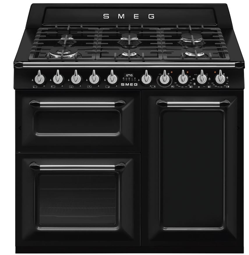 SMEG TR103BL - VICTORIA - SİYAH - 100 CM KUZİNE
