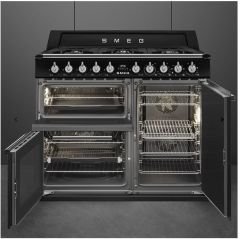 SMEG TR103BL - VICTORIA - SİYAH - 100 CM KUZİNE