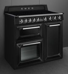 SMEG  VICTORIA - TR103IBL2 SİYAH - İNDÜKSİYONLU - 100 CM KUZİNE