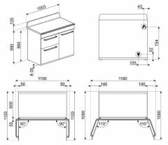 SMEG  VICTORIA - TR103IBL2 SİYAH - İNDÜKSİYONLU - 100 CM KUZİNE