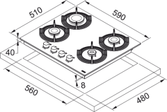 FRANKE MARİS OCAK-FHMF 604 4GC WH